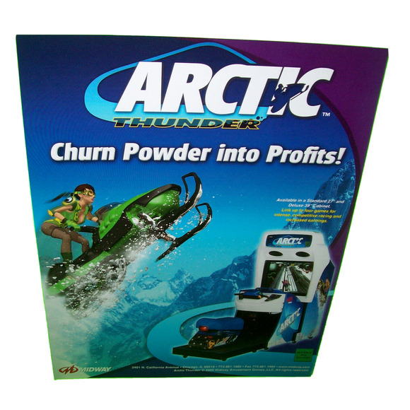 Artic Thunder Arcade Flyer Original Video Game Promo Artwork Sheet 2001 - Picture 1 of 2